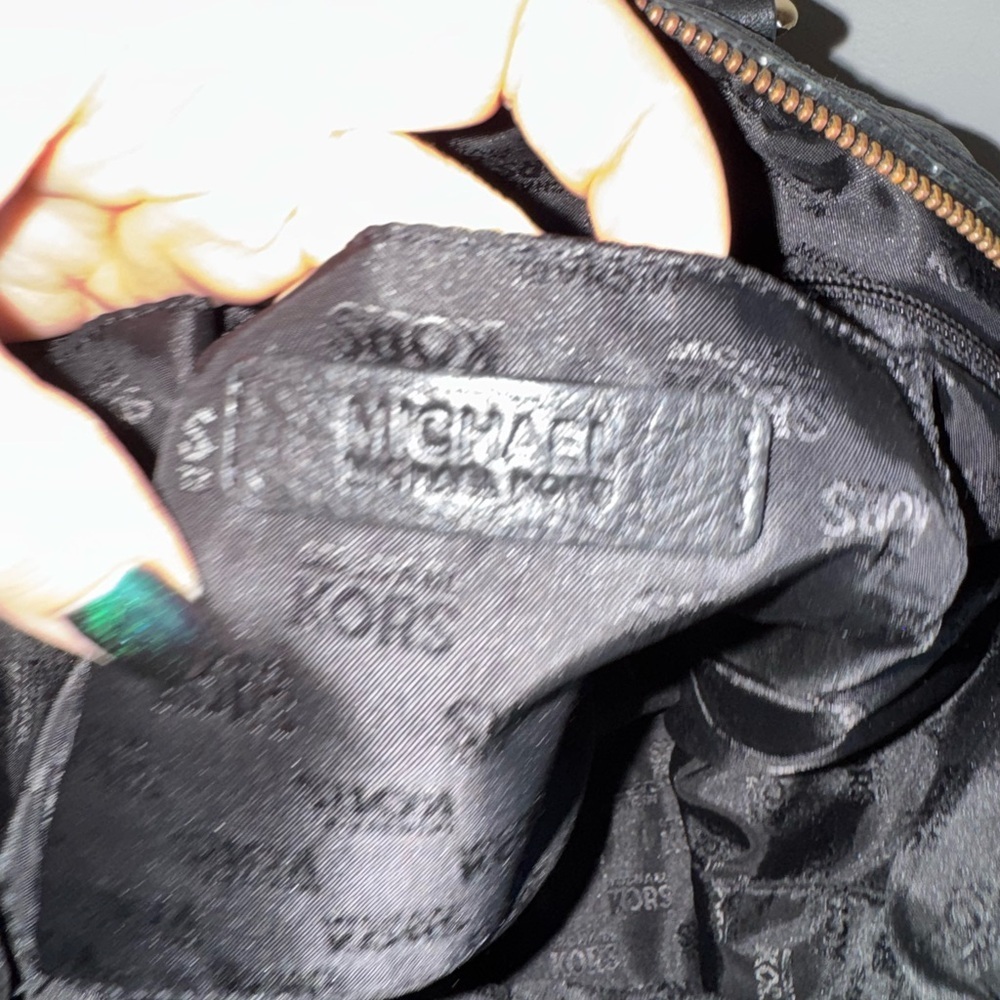 Michael Kors Black Satchel with Gold Accents - Picture 9 of 10